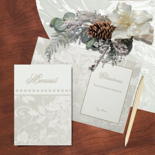 Victorian Tapestry Cream Folded Greeting Card Kaart