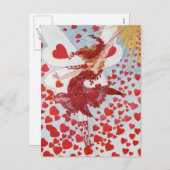 Victorian Valentine heart fairy Feestdagenkaart (Voorkant / Achterkant)