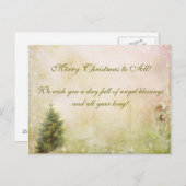 Victorian Vintage Christmas Postcard Feestdagenkaart (Voorkant / Achterkant)