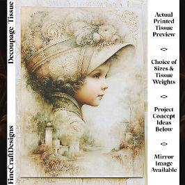 Victorian Vintage Girl Collage FT9R Decoupage Tissuepapier