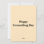 Victorian Vintage Groundhog Day Greetings Feestdagenkaart (Achterkant)