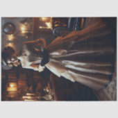 Victorian Vintage Mysterious Elegant Woman  Tissuepapier (Voorkant)