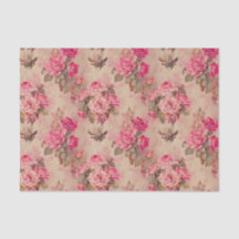 Victorian Vintage Style Roses Tissue Paper