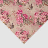 Victorian Vintage Style Roses Tissue Paper Tissuepapier (Detail)