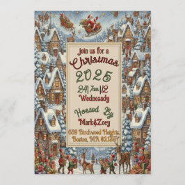 Victorian Watercolor Santa Christmas Collection Kaart