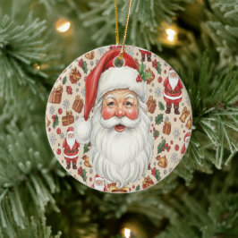 Victorian Watercolor Santa Christmas Collection Keramisch Ornament