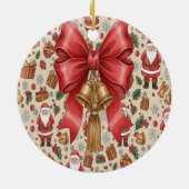 Victorian Watercolor Santa Christmas Collection Keramisch Ornament (Achterkant)