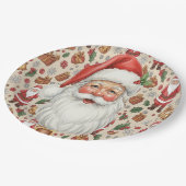 Victorian Watercolor Santa Christmas Collection Papieren Bordje (Gekanteld)