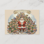 Victorian Watercolor Santa Christmas Collection Plaatskaartje (Achterkant)