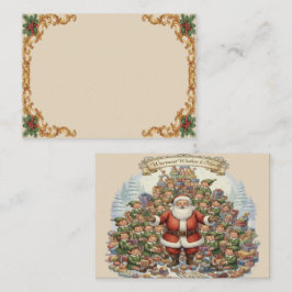 Victorian Watercolor Santa Christmas Collection Plaatskaartje