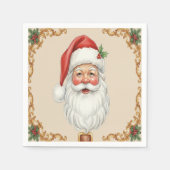 Victorian Watercolor Santa Christmas Collection Servet (Voorkant)