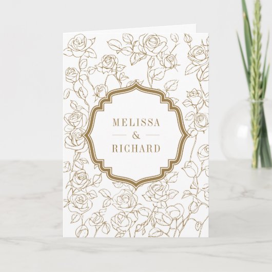 Victorian White and Gold Catholic QR Code Wedding (Voorkant)