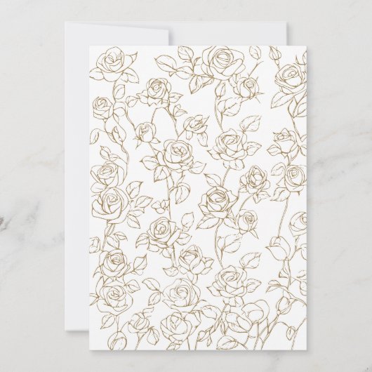 Victorian White and Gold Catholic Wedding Save The Date (Achterkant)