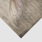 Victorian Winter Fairy Dusty Blue Dress Decoupage Tissuepapier (Detail)