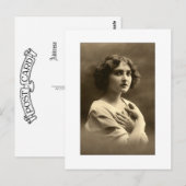 Victorian woman arms crossed briefkaart (Voorkant / Achterkant)