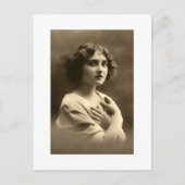 Victorian woman arms crossed briefkaart (Voorkant)