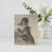 Victorian Woman Fish Poisson April Fool's Briefkaart (Staand voorkant)