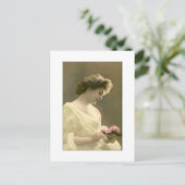Victorian woman retrospective romantic briefkaart (Staand voorkant)