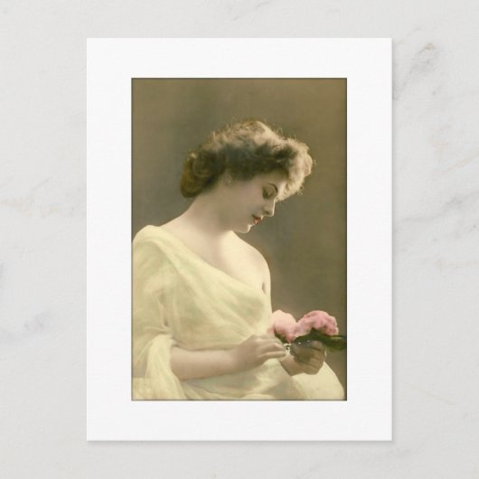 Victorian woman retrospective romantic briefkaart (Voorkant)
