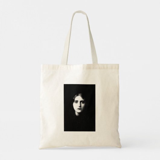 Victorian woman with haunting expression tote bag (Achterkant)