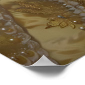 Victorian Woman with Sword in Gold Gown Medieval Poster (Hoek)