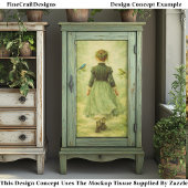  Victorian Woodland Girl From Behind EZ3 Decoupage Tissuepapier