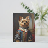 Victorian Yorkshire Terrier in Clothes Whimsical Briefkaart (Staand voorkant)