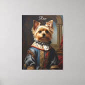 Victorian Yorkshire Terrier in Clothes Whimsical  Canvas Afdruk (Voorkant)