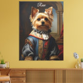 Victorian Yorkshire Terrier in Clothes Whimsical  Canvas Afdruk (Insitu (Woonkamer))
