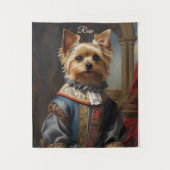 Victorian Yorkshire Terrier in Clothes Whimsical Wandkleed (Voorkant)