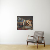 Victorian Yorkshire Terrier in Clothes Whimsical Wandkleed (In Situ (horizontaal))