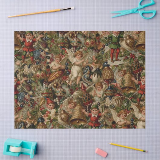 Victorian Yuletide Abundance Wrapping Paper Tissuepapier (Craft)