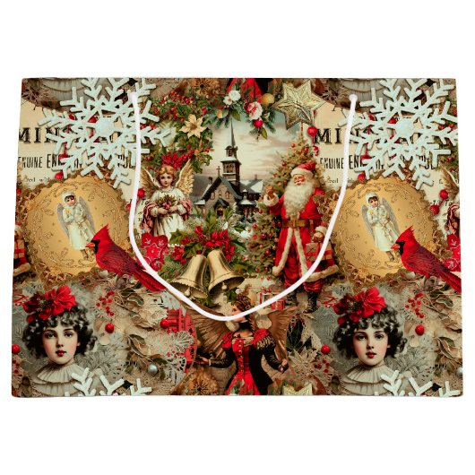 Victorian Yuletide Treasures Collage Groot Cadeauzakje (Voorkant)