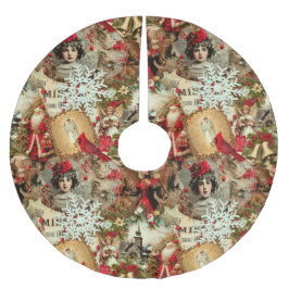 Victorian Yuletide Treasures Collage Kerstboom Rok