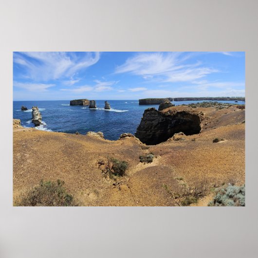 Victoria's Baai van Eilanden Kustpanorama Poster (Voorkant)