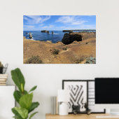 Victoria's Baai van Eilanden Kustpanorama Poster (Thuiskantoor)