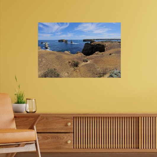 Victoria's Baai van Eilanden Kustpanorama Poster (Woonkamer 2)