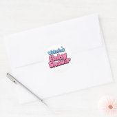 Victoria's Baby shower Ronde Sticker (Envelop)