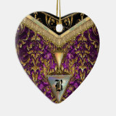Victoria's Marshwell Monogram Keramisch Ornament (Rechts)