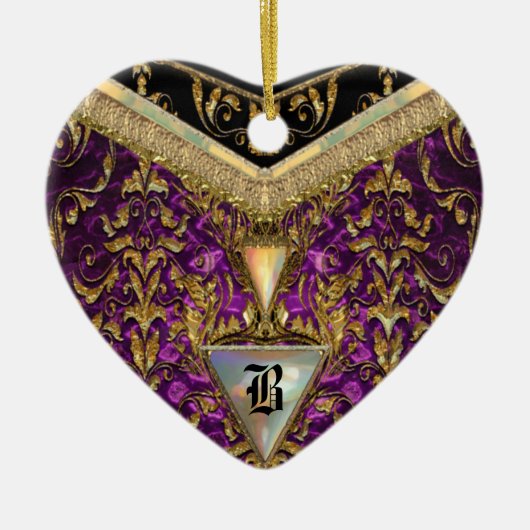 Victoria's Marshwell Monogram Keramisch Ornament (Voorkant)