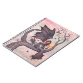 Victoria's Tree Gothic Fairy met Cat Fantasy Art Notitieboek (Linkerzijde)