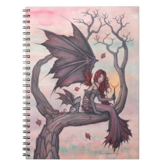 Victoria's Tree Gothic Fairy met Cat Fantasy Art Notitieboek