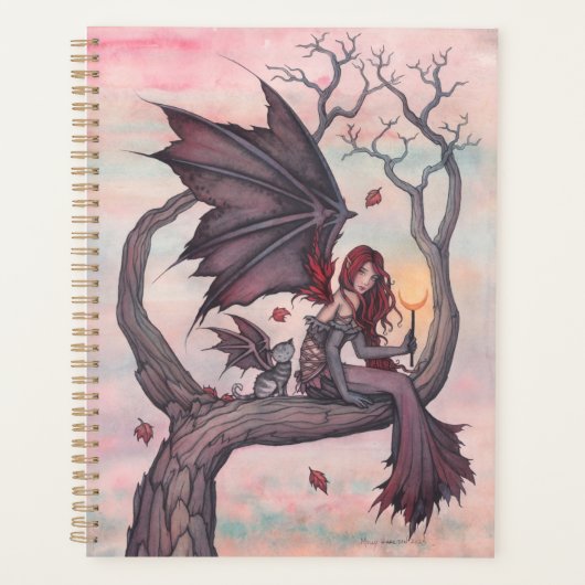 Victoria's Tree Gothic Fairy met Cat Fantasy Art Planner (Voorkant)