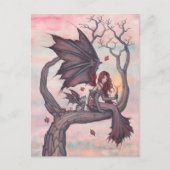 Victoria's Tree Gothic Herfst Fairy Art Briefkaart (Voorkant)