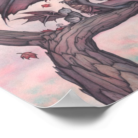 Victoria's Tree Gothic Herfst Fairy Art Poster (Hoek)