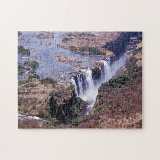 Victoriawaterval luchtfoto - Zimbabwe, Afrika Legpuzzel (Horizontaal)