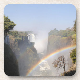 Victoriawaterval Regenboog Waterval Foto Bier Onderzetter