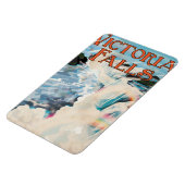 Victoriawatervallen vintage reisposter magneet (Linkerzijde)