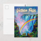 Victoriawatervallen Zimbabwe Briefkaart (Voorkant / Achterkant)