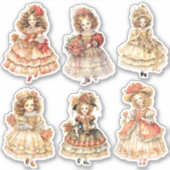  Victorican Christmas Girls Journal Kit Sticker (Voorkant)